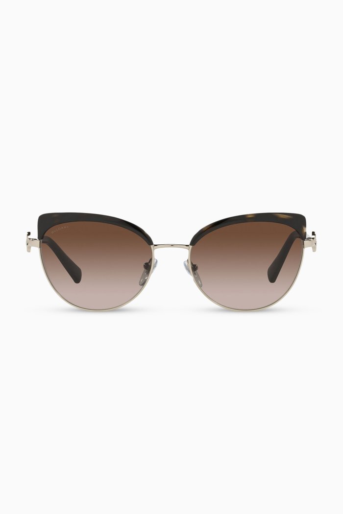 

Fiorever Cat-eye Sunglasses in Acetate & Metal, Brown