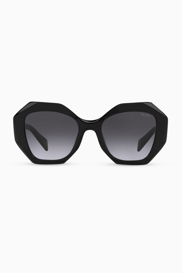 

Oversized Sunglasses in Acetate, Black