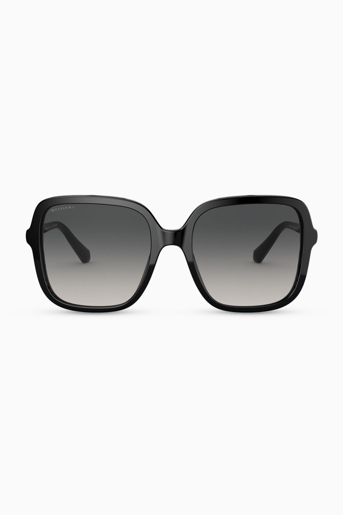 

Serpenti Back-to-scale Square Sunglasses in Acetate, Black