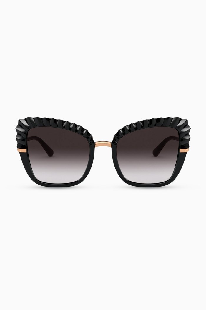 

Plissè Sunglasses, Black