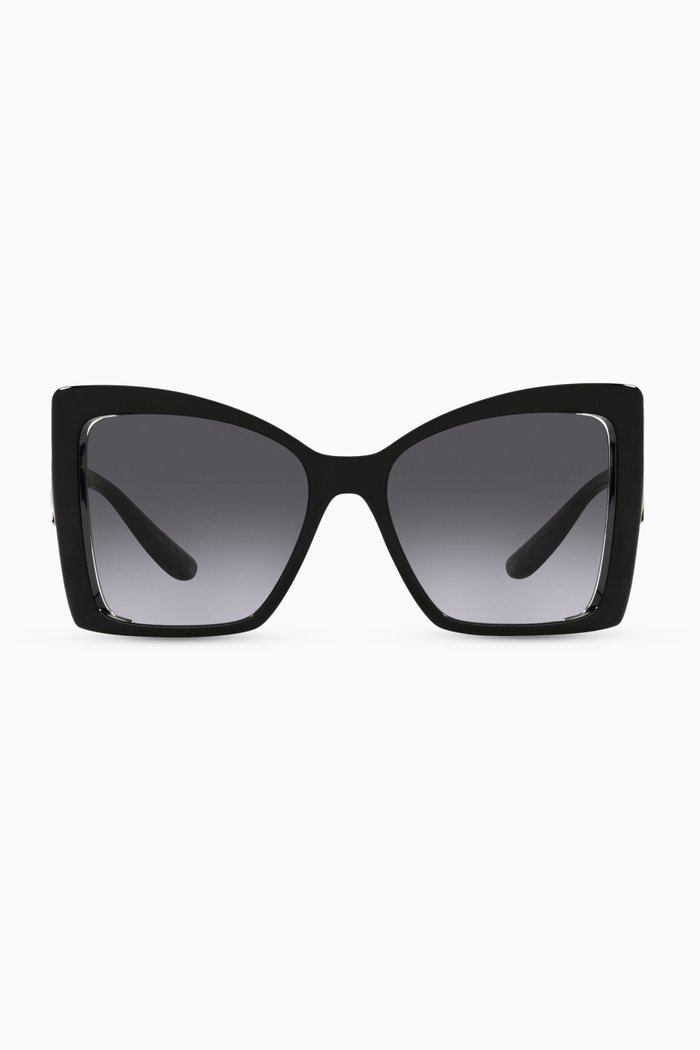 DG Crossed Sunglasses, Black
