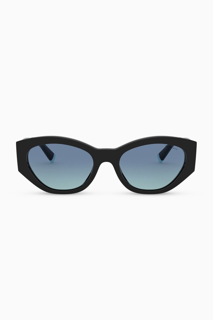 

Oval Sunglasses in Acetate, Black