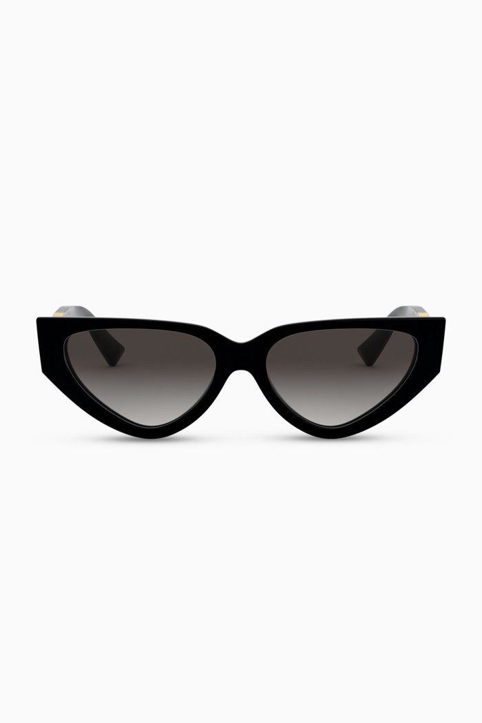 

Valentino Garavani VLOGO Sunglasses in Acetate, Black