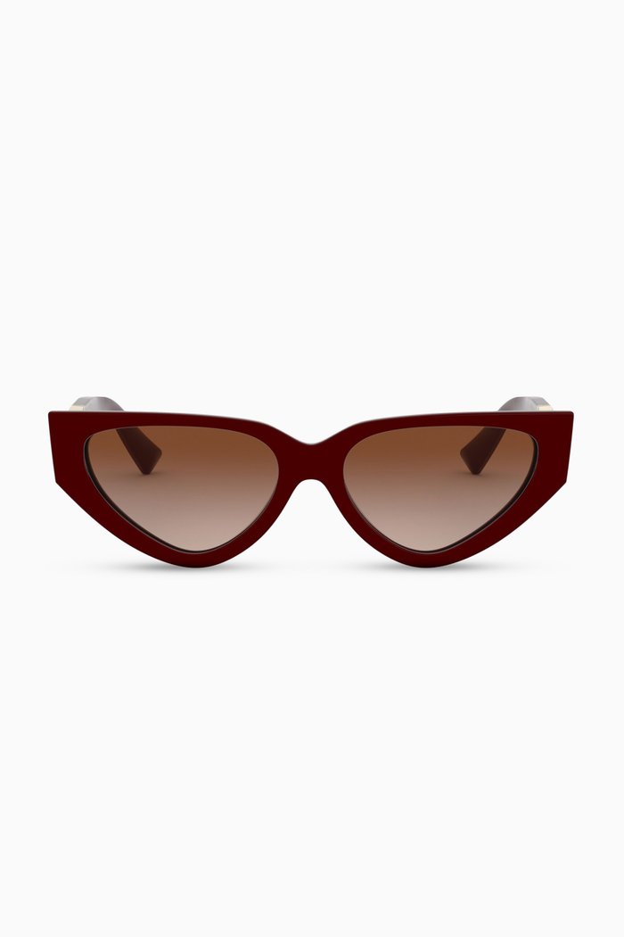 

Valentino Garavani VLOGO Sunglasses in Acetate, Red