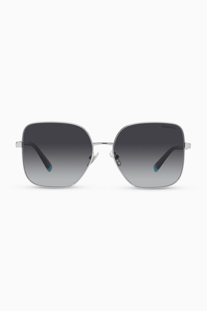 

Square Sunglasses in Metal, Black