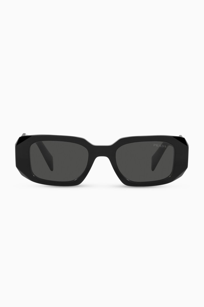 

Rectangle Sunglasses in Acetate, Black