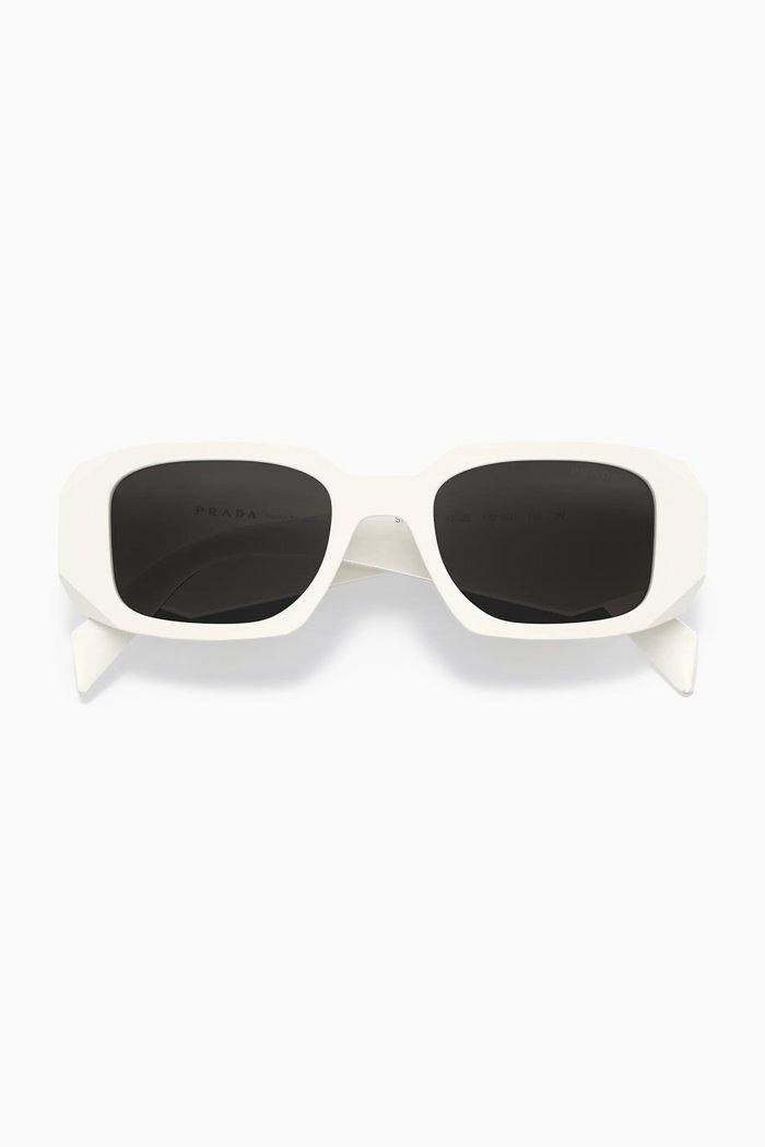 

Rectangle Sunglasses in Acetate, White