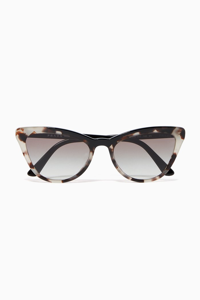 Cat-Eye Sunglasses in Acetate, Brown