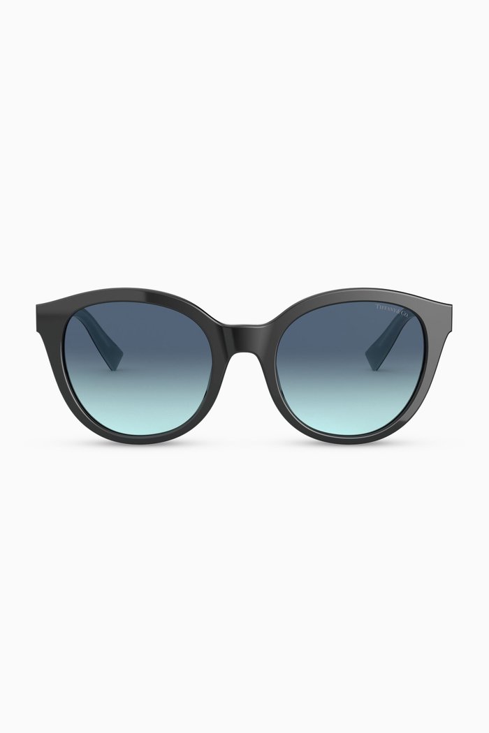 

Cat-eye Sunglasses in Acetate, Black