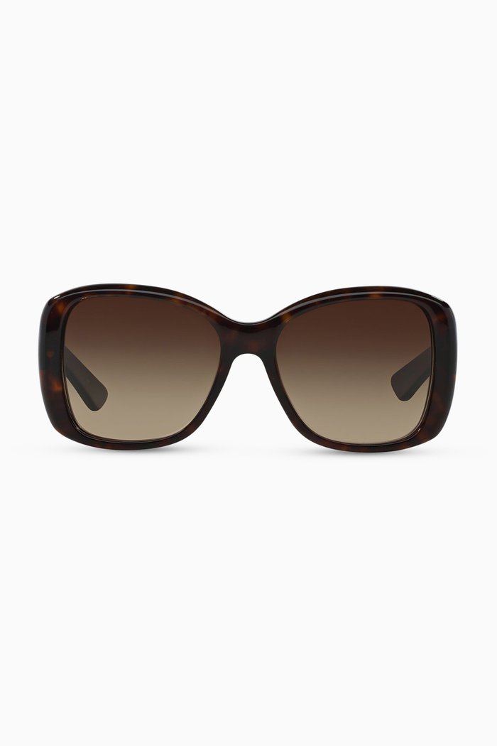 

Oversized Sunglasses in Acetate, Brown