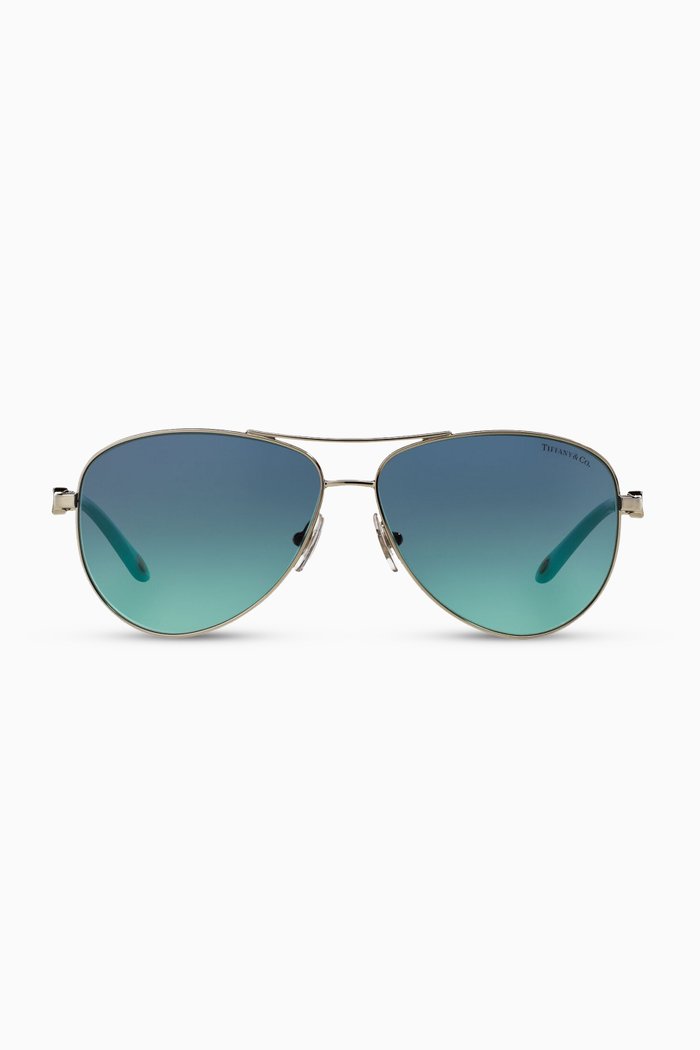 

Aviator Sunglasses in Metal, Blue