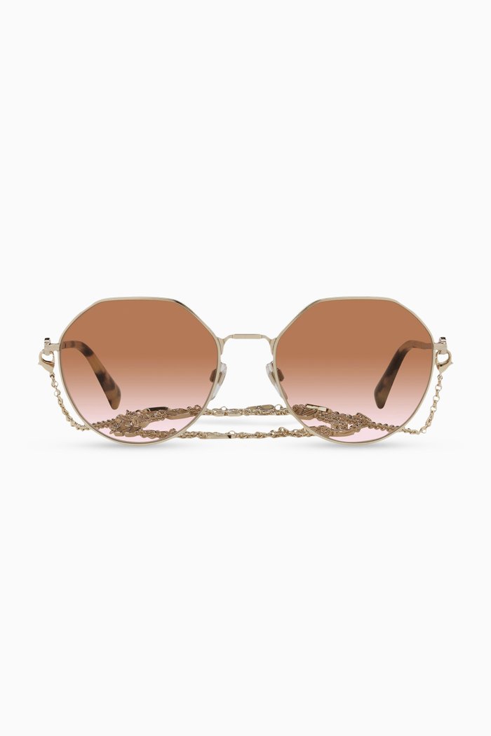 

Valentino Garavani Sunglasses in Metal, Brown