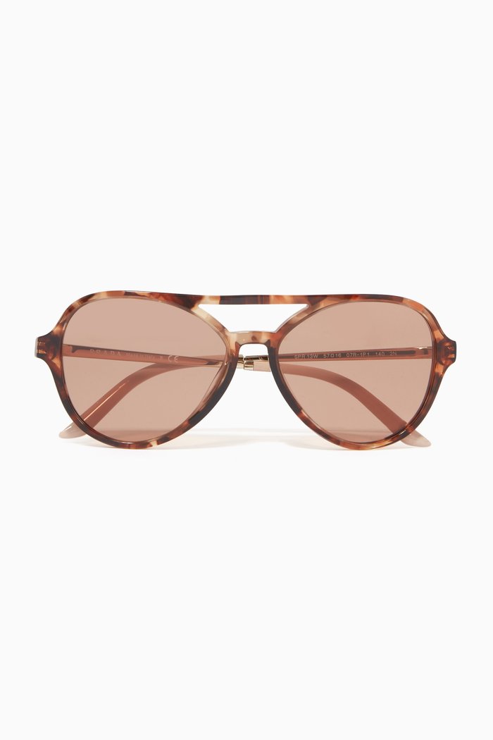 

Aviator Sunglasses in Acetate, Brown