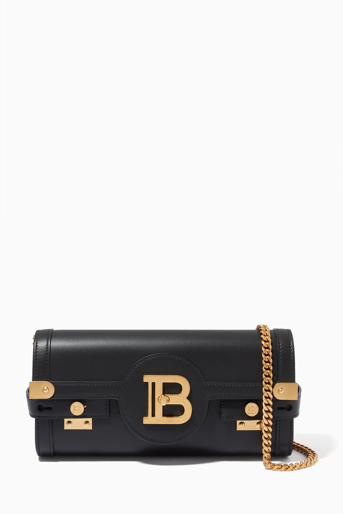 

B-Buzz 23 Clutch Bag in Leather, Black