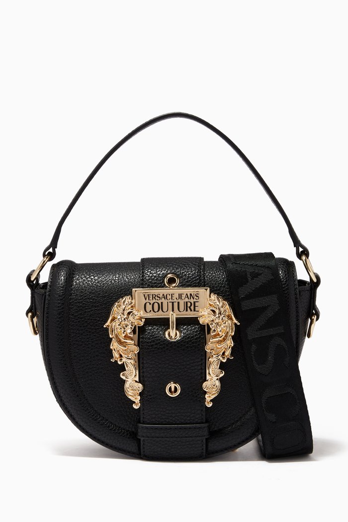 

Logo Crossbody Bag in PU Leather, Black