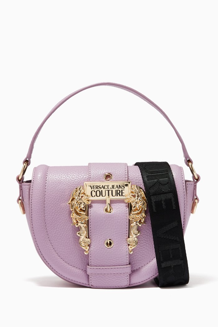 

Logo Crossbody Bag in PU Leather, Purple