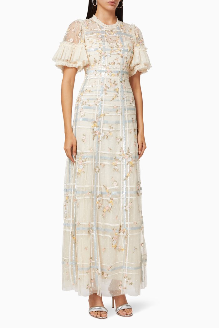 Antonia Sequin Ballerina Gown, Neutral