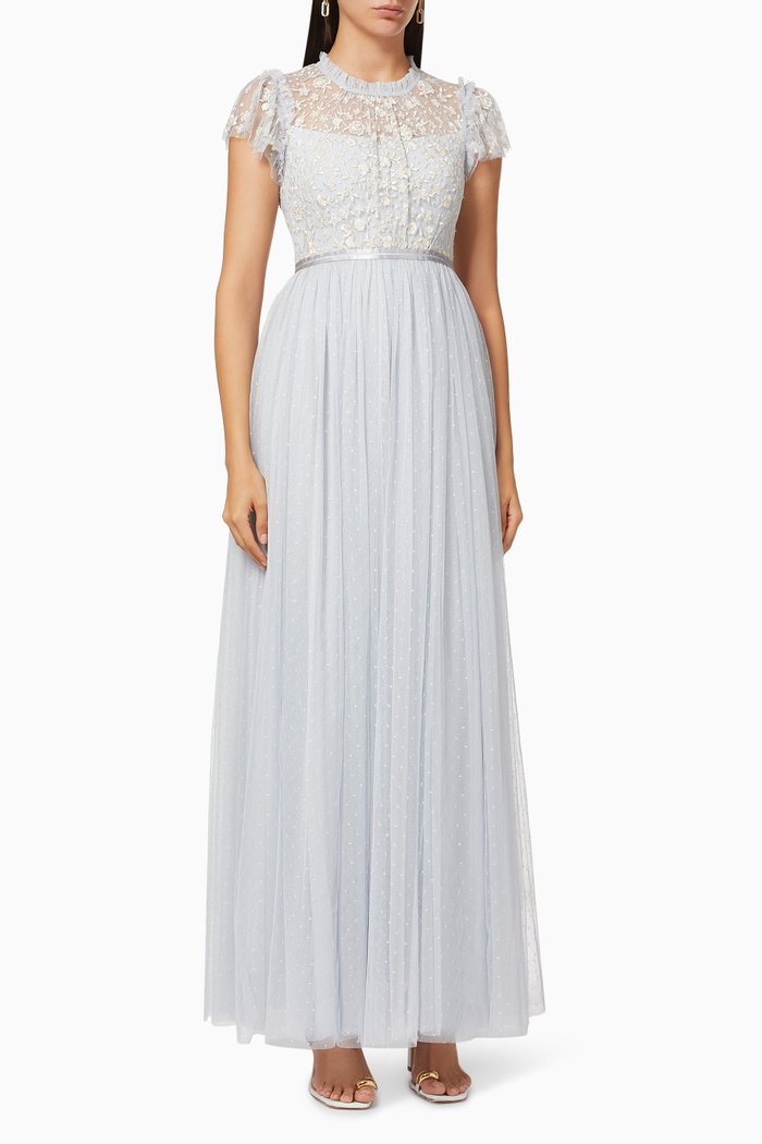 

Giselle Bodice Gown in Tulle, Blue