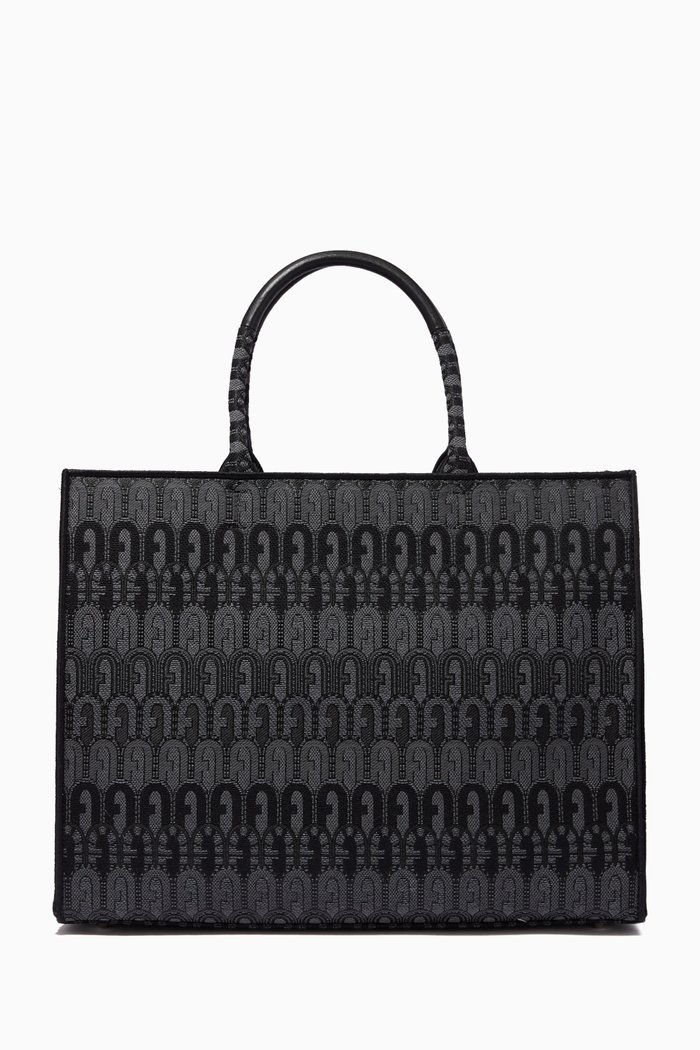 

Large Opportunity Tote Bag in Jacquard Fabric, Black