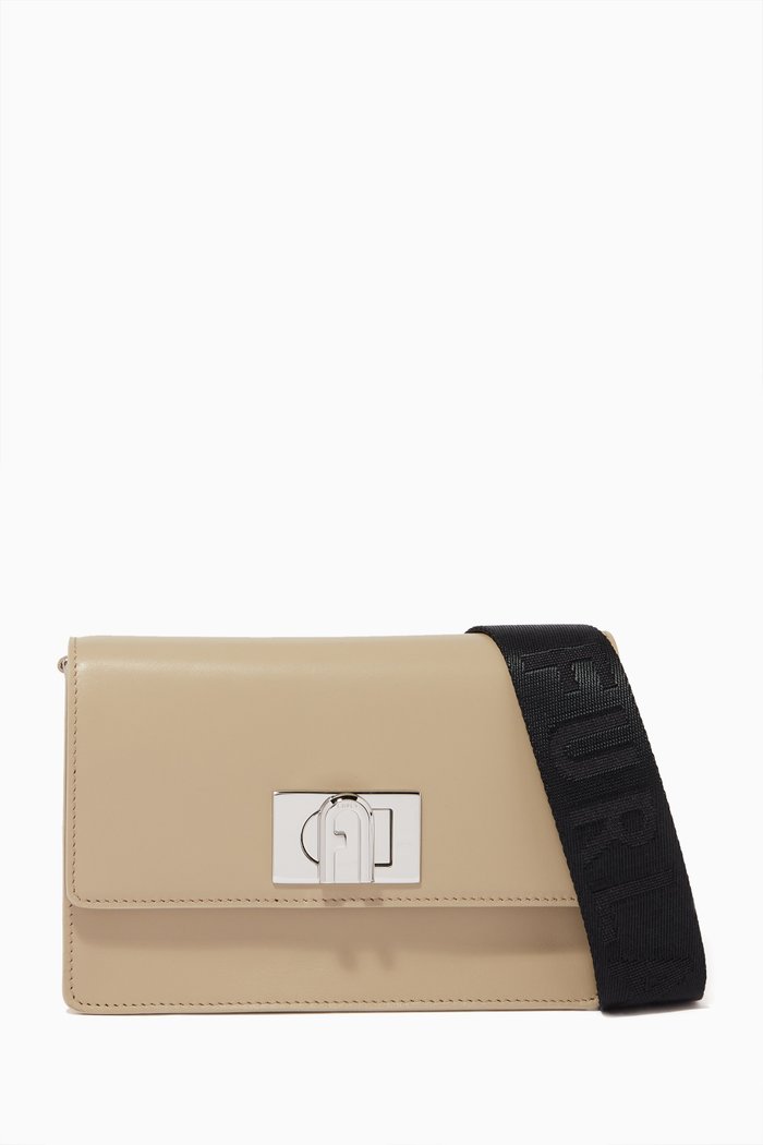 Mini 1927 Soft Crossbody Bag in Leather, Neutral
