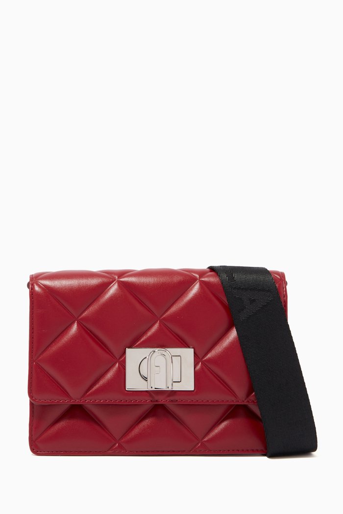 

Mini 1927 Soft Crossbody Bag in Leather, Burgundy