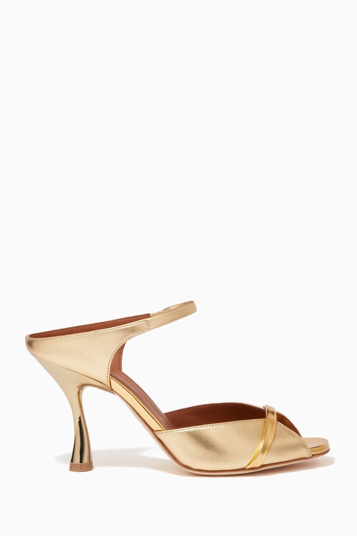 

Jule 90 Mules in Metallic Nappa, Gold
