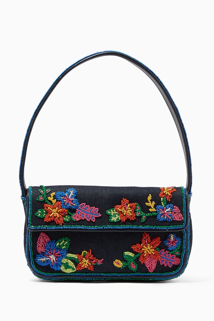 

Tommy Shoulder Bag in Glass Beads, Blue