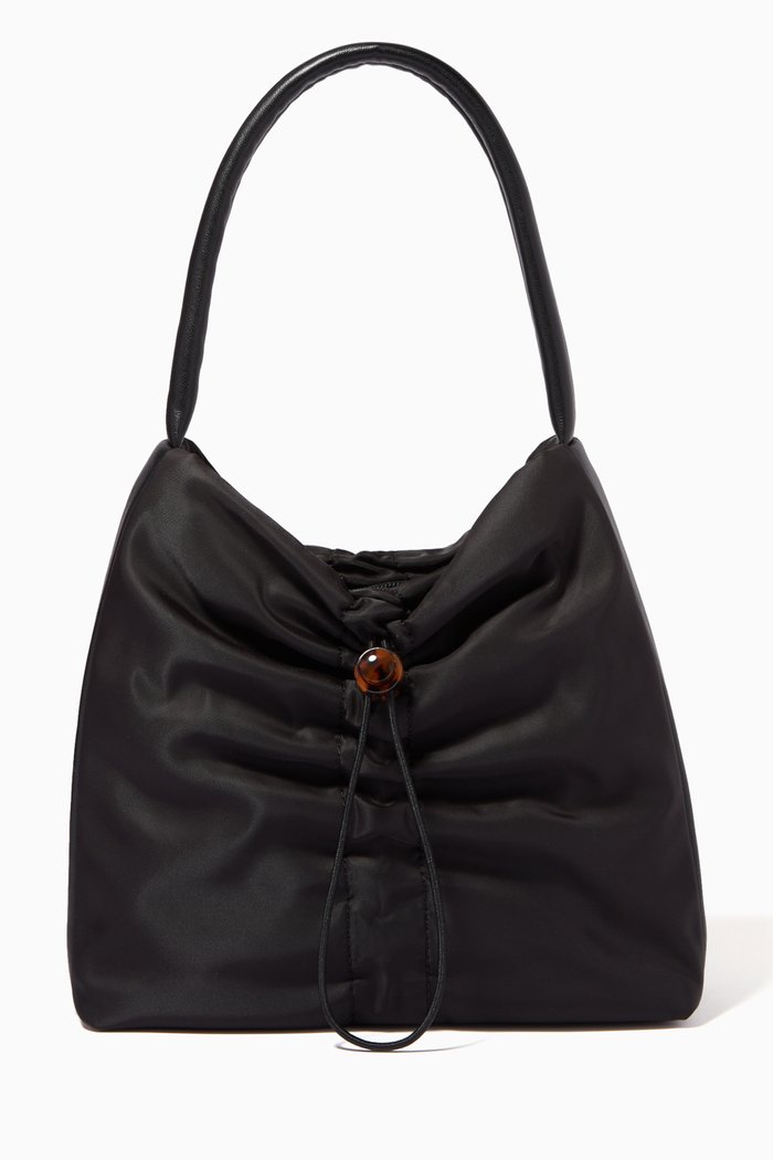 

Felix Tote in Nylon & Leather, Black
