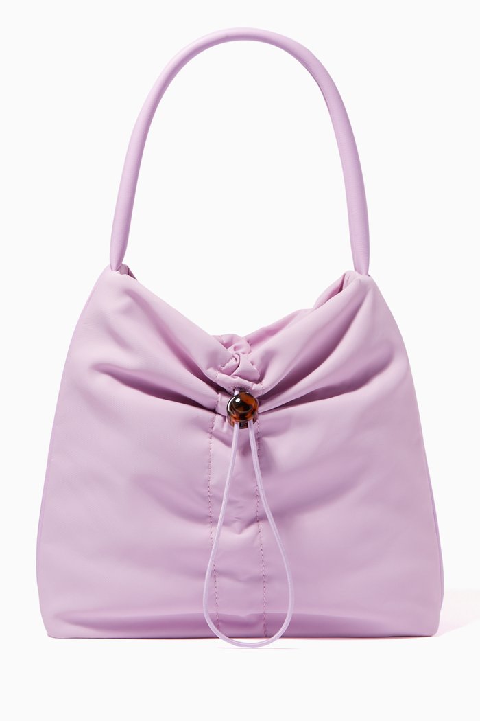 

Felix Tote in Nylon & Leather, Purple