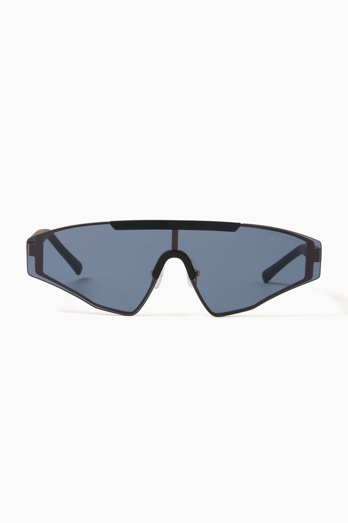 

Vincent Mask Shape Sunglasses in Acetate, Black