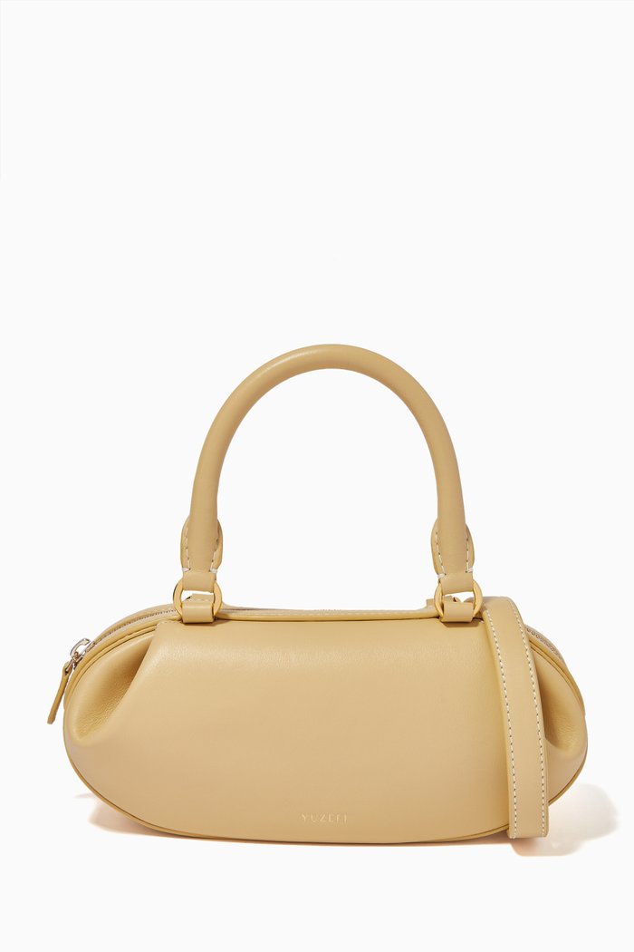 

Brioche Bag in Leather, Yellow