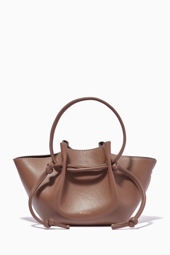 

Small Mochi Bag in Leather, Neutral