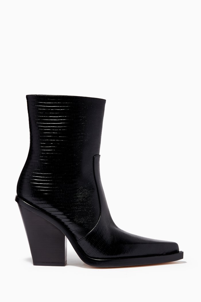 

Rodeo 100 Boots in Lizard Embossed Leather, Black