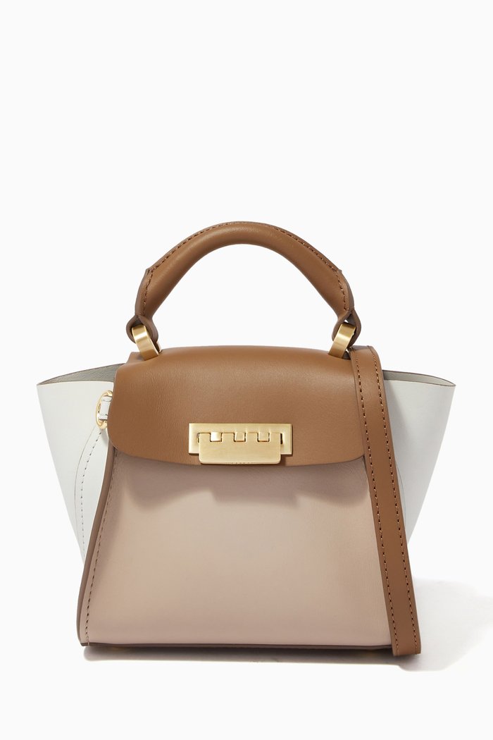 

Eartha Mini Top Handle Bag in Leather, Brown