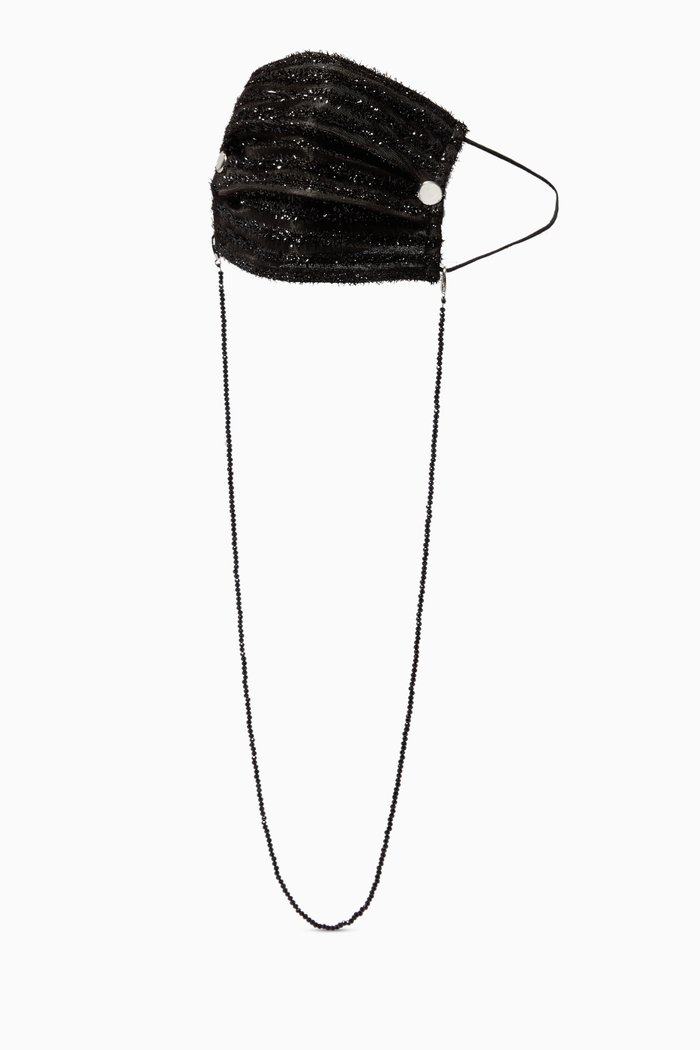 

Beads Chain Face Mask, Black