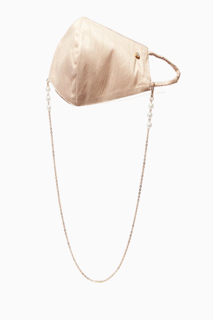 

Assorted Crystals Chain Face Mask, Neutral