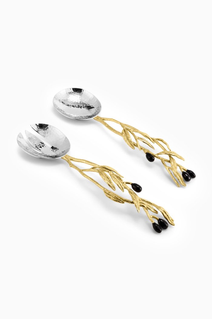 

Olive Branch Serving Set, Set of 2, Silver