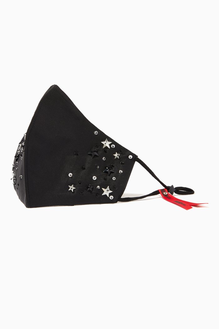 

Embroidered Face Mask, Black