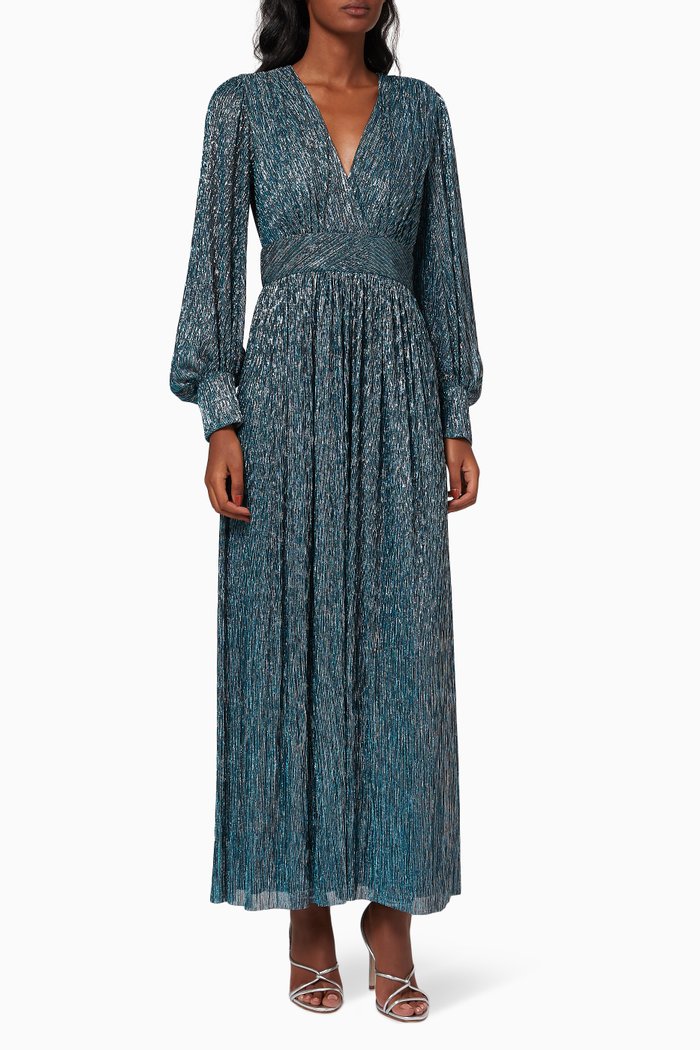

Floaty Lame Dress, Green