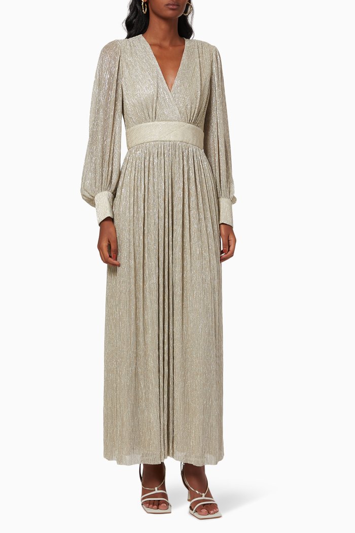 

Floaty Lame Dress, Grey