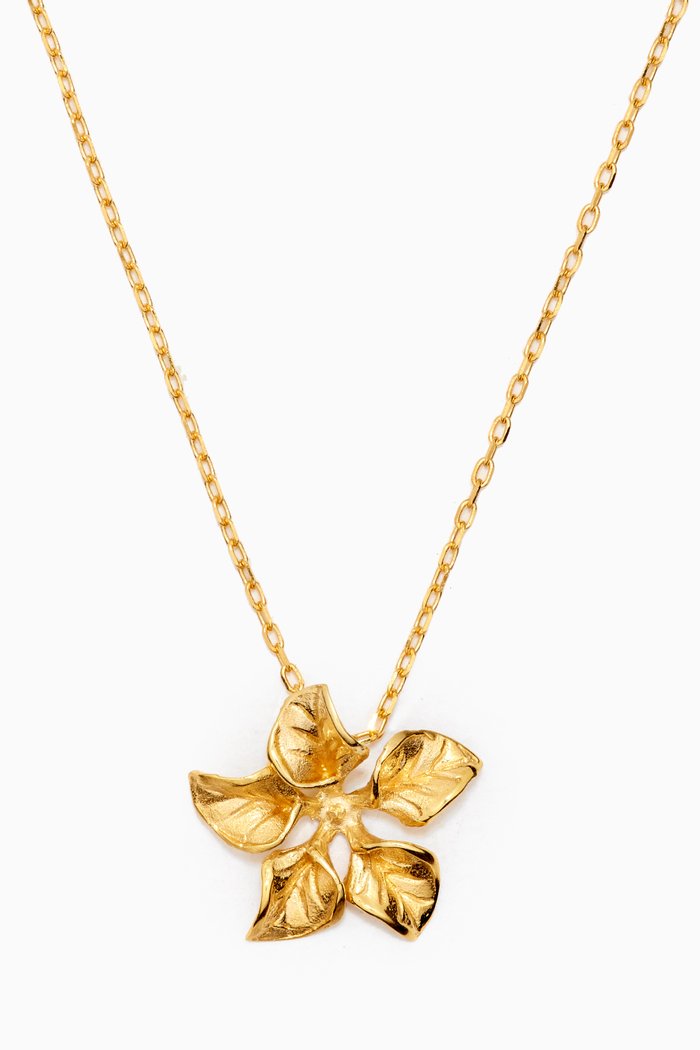 

Magnolia Necklace in 24kt Gold-Plated Bronze