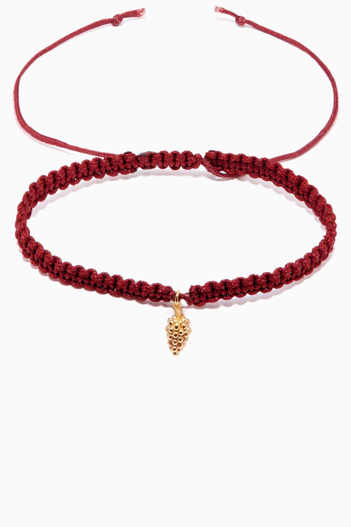 

Grappa Bracelet in 24kt Gold-Plated Bronze, Brown