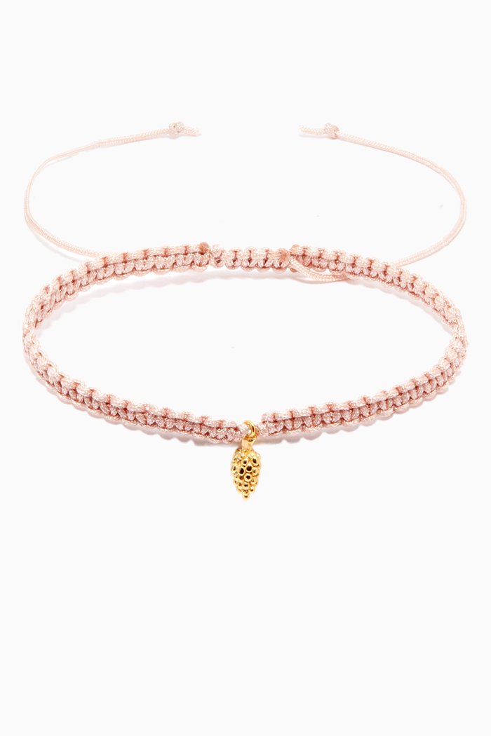 

Grappa Bracelet in 24kt Gold-Plated Bronze, Pink