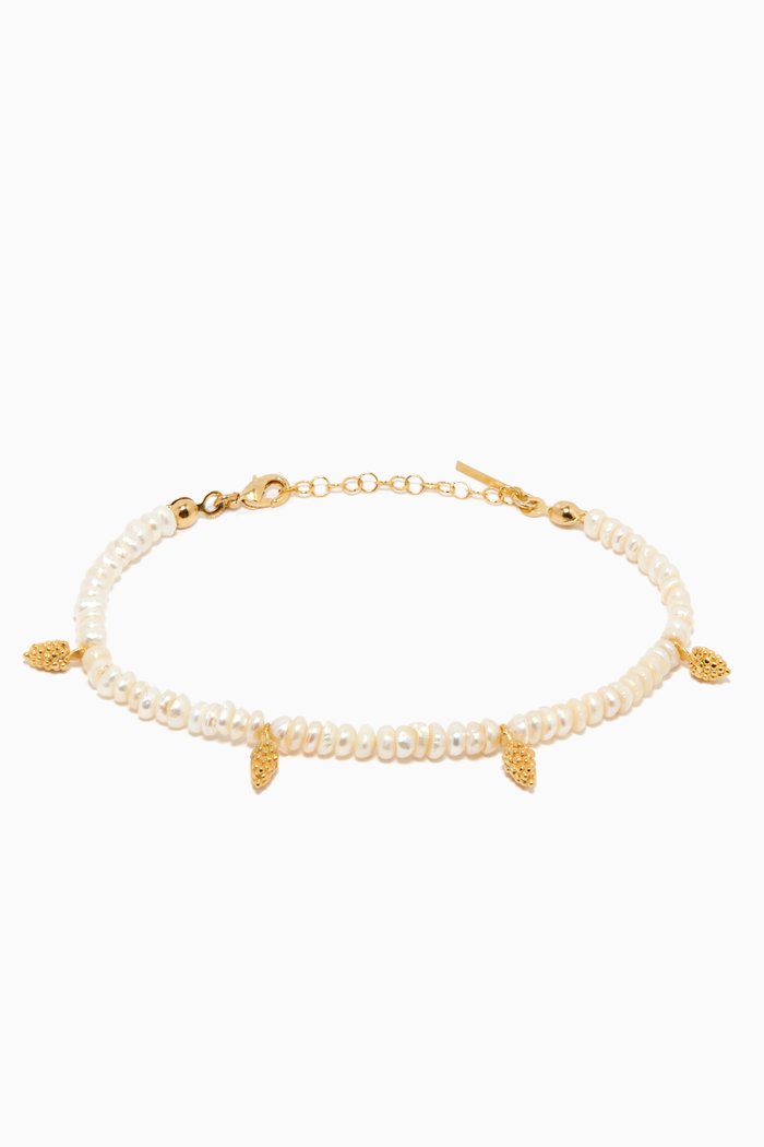 Grappa Bracelet in 24k Gold-Plated Bronze, Neutral