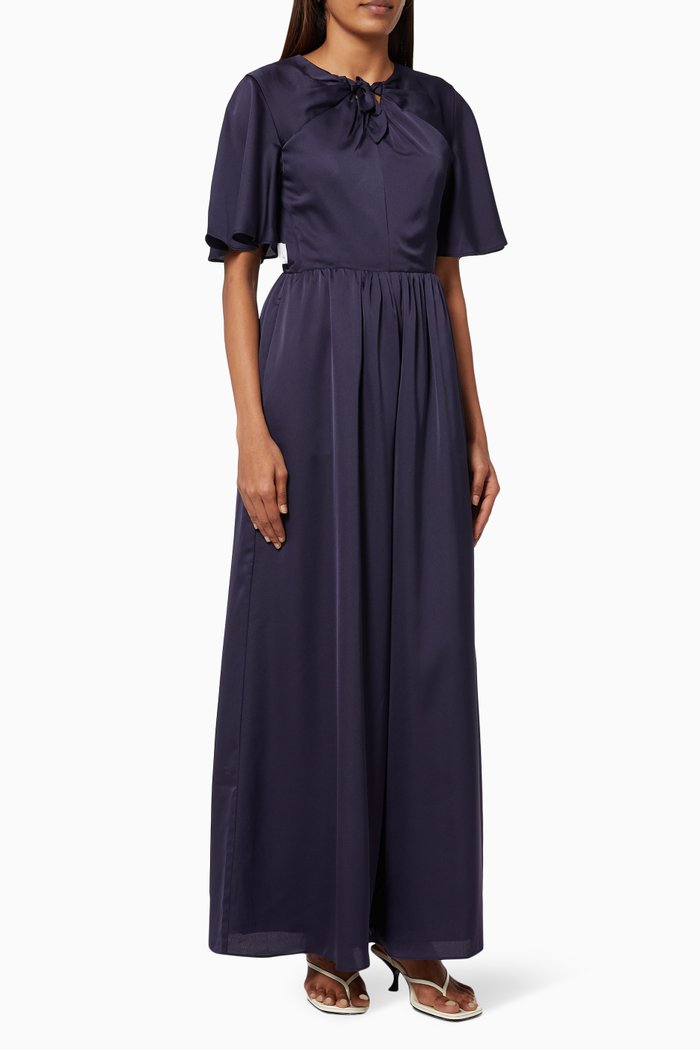 

The Patti Jumpsuit in Crepe, Blue