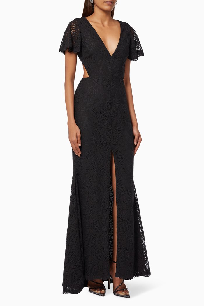 

The Conant Dress in Lace, Black
