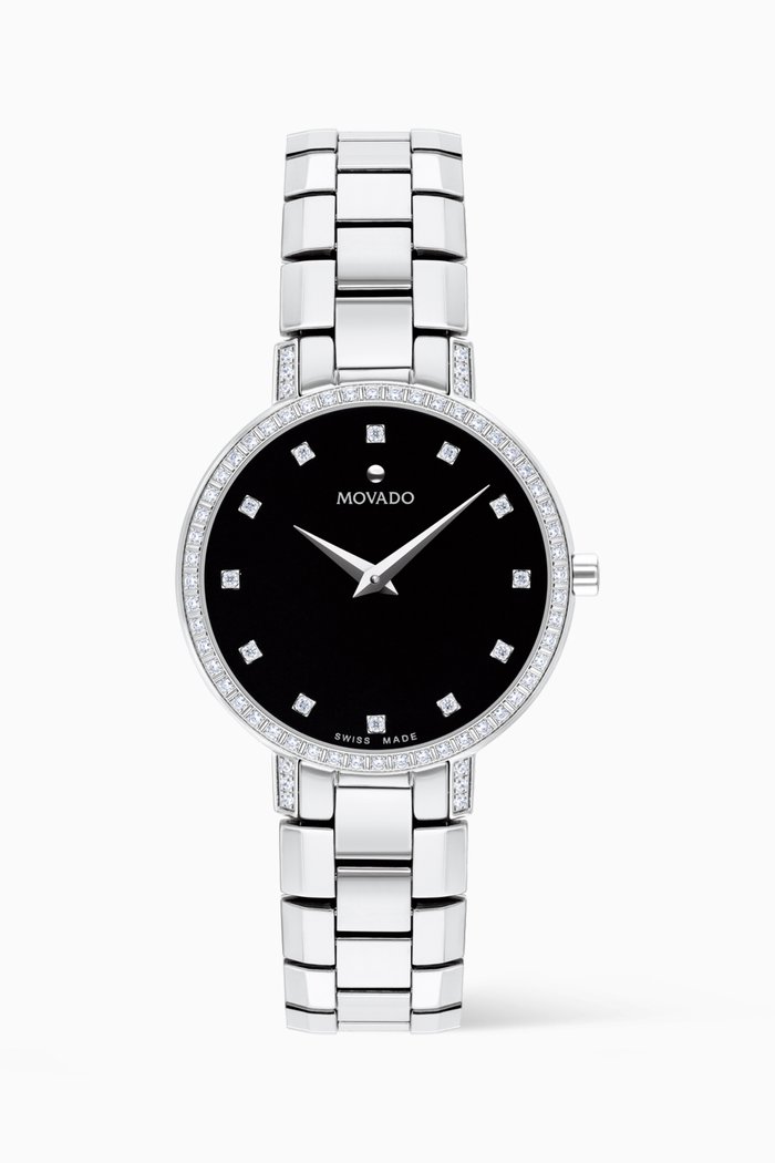 

Faceto Diamond Quartz Watch, 28mm, Silver