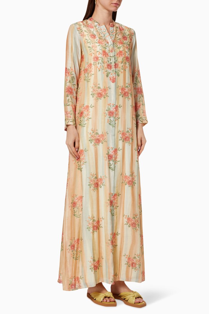 

Dhua Floral Kaftan, Neutral