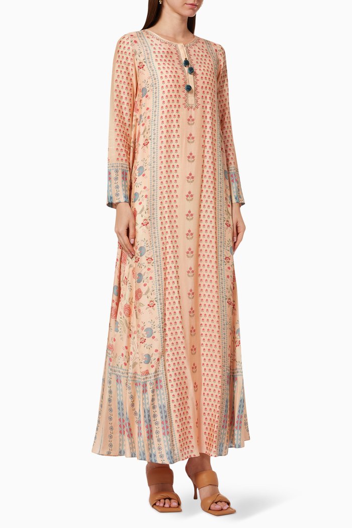 

Kiah Floral Kaftan, Orange