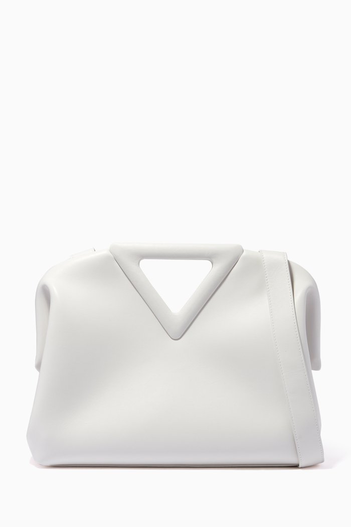 

Medium Point Top Handle Bag in Nappa Calfskin, Neutral